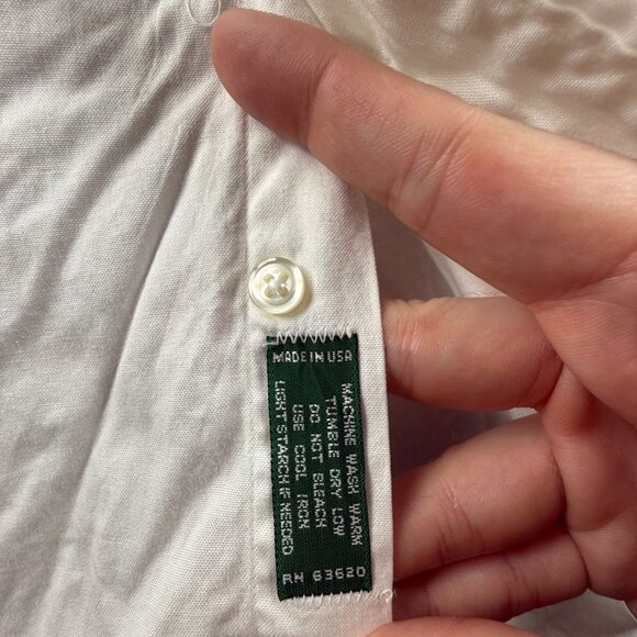 Gitman Bros 16 33 Cotton TTX Oxford USA Pinpoint Point White Shirt Men American - Picture 13 of 14